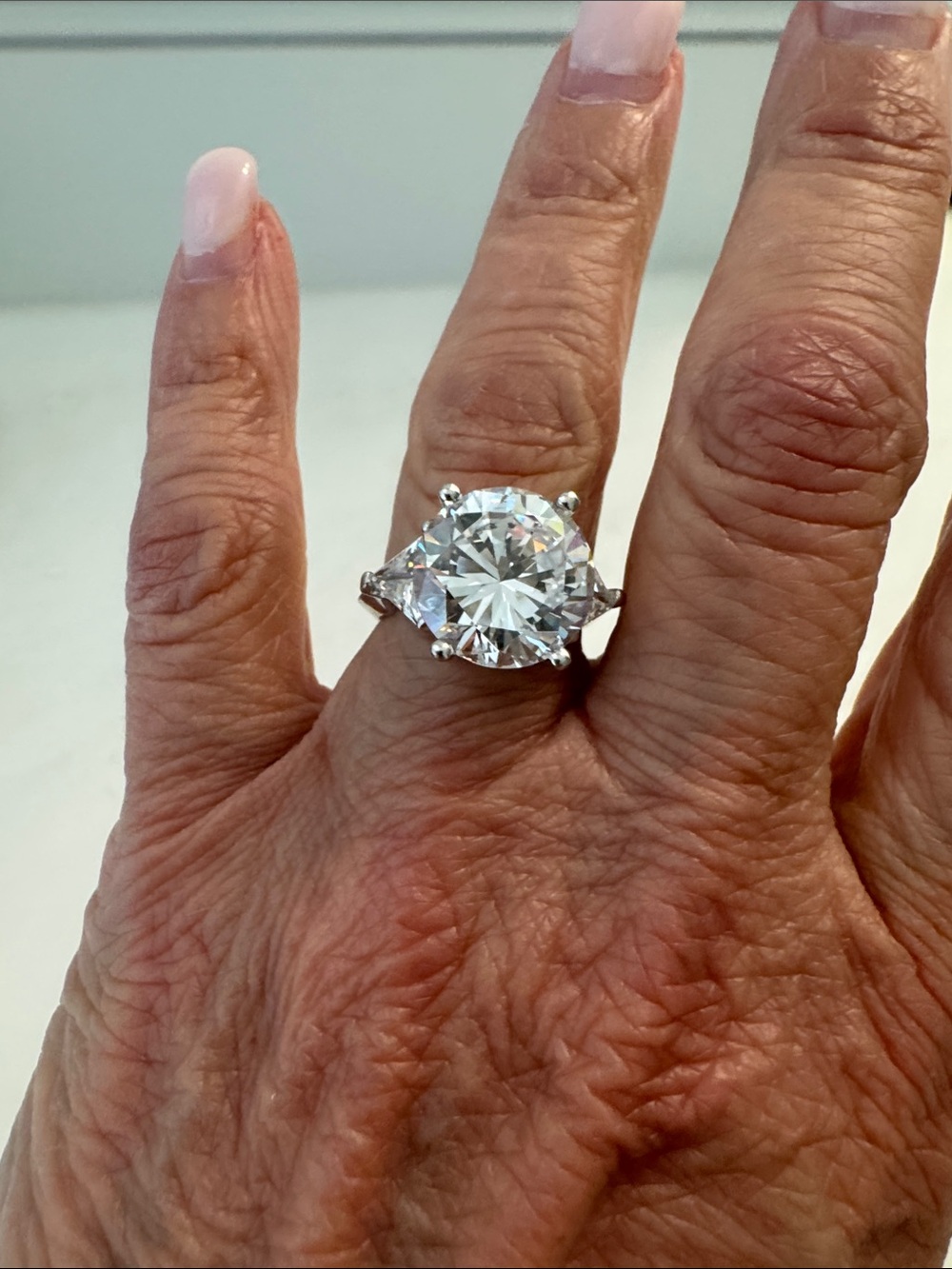 Classic Solitaire Round-Cut CZ Engagement Ring in Silver